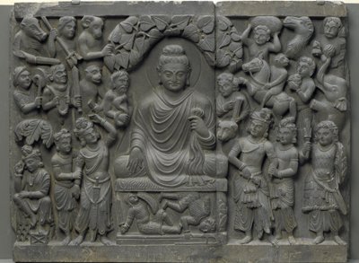 Dea Bhadrakali venerata dagli dei da una serie tantrica di Devi da Unbekannt Unbekannt